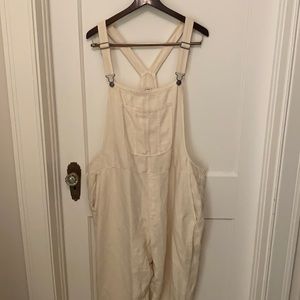 Aerie cream overalls